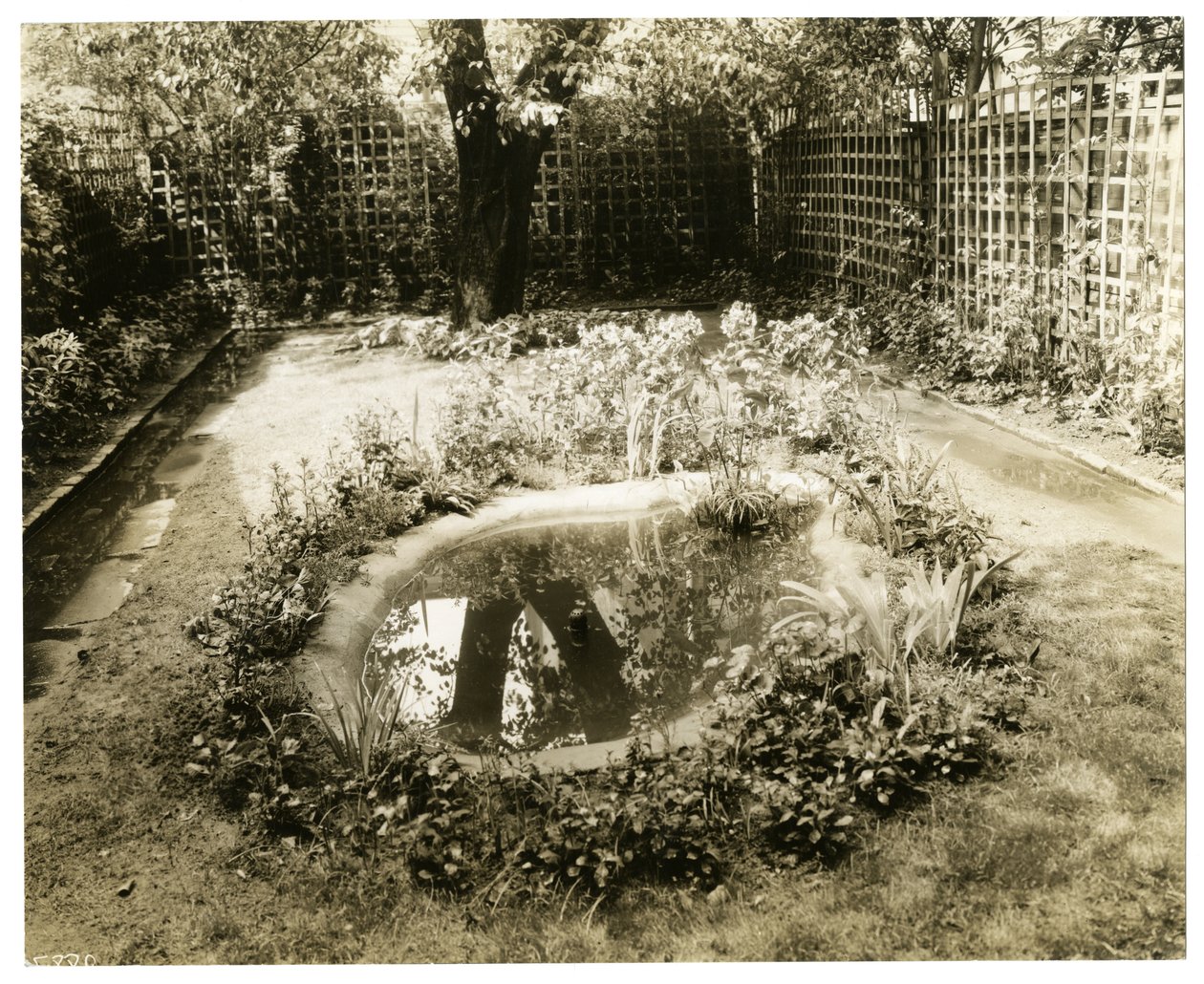 Jardín de la Sra. W H Wells, 265 W 11th, Greenwich Village, Nueva York, EE.UU., c.1936-37 de Jessie Tarbox Beals