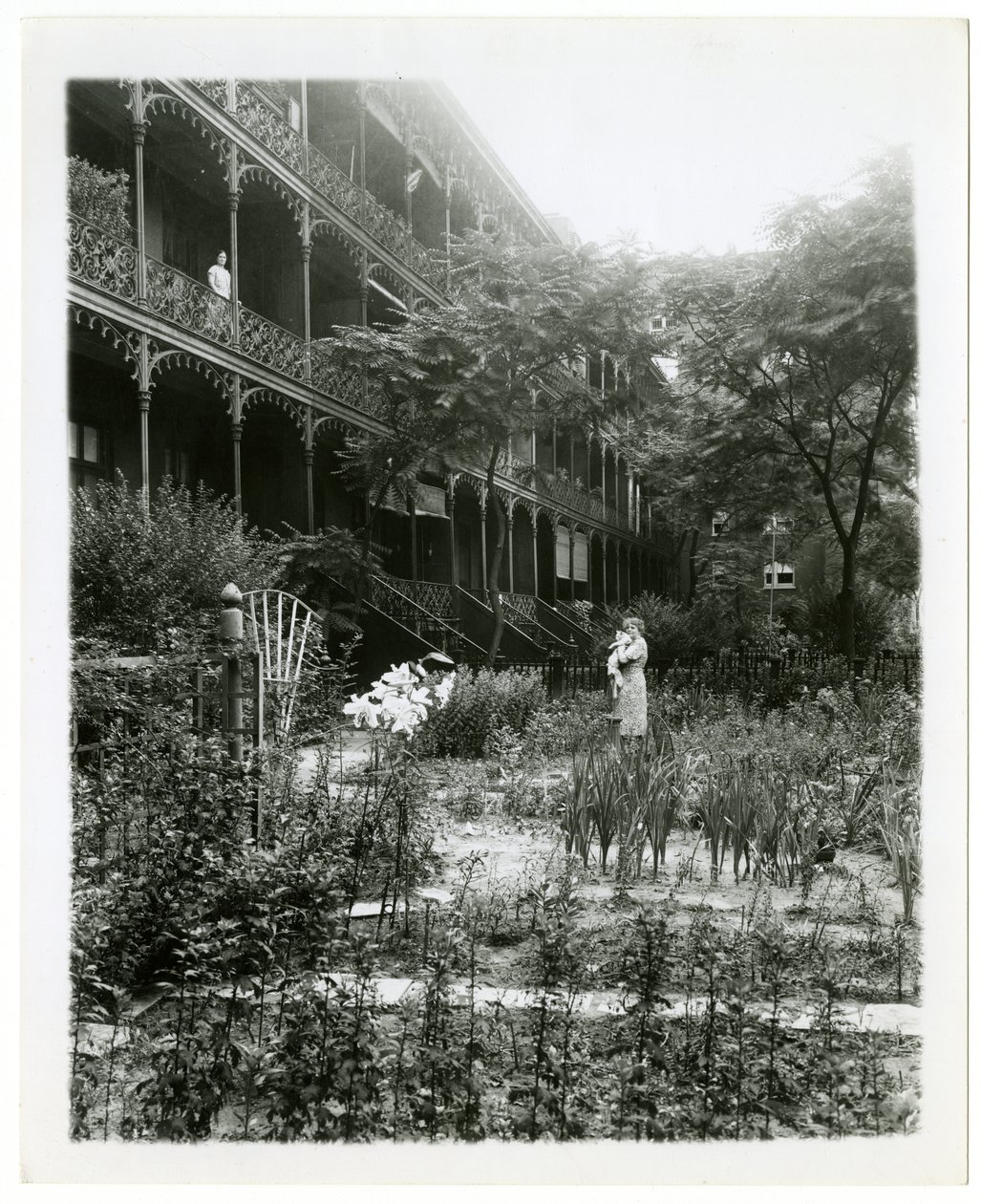 Jardines de la Casa Rhinelander, W 11th St, Greenwich Village, Nueva York, EE.UU., c.1905-38 de Jessie Tarbox Beals