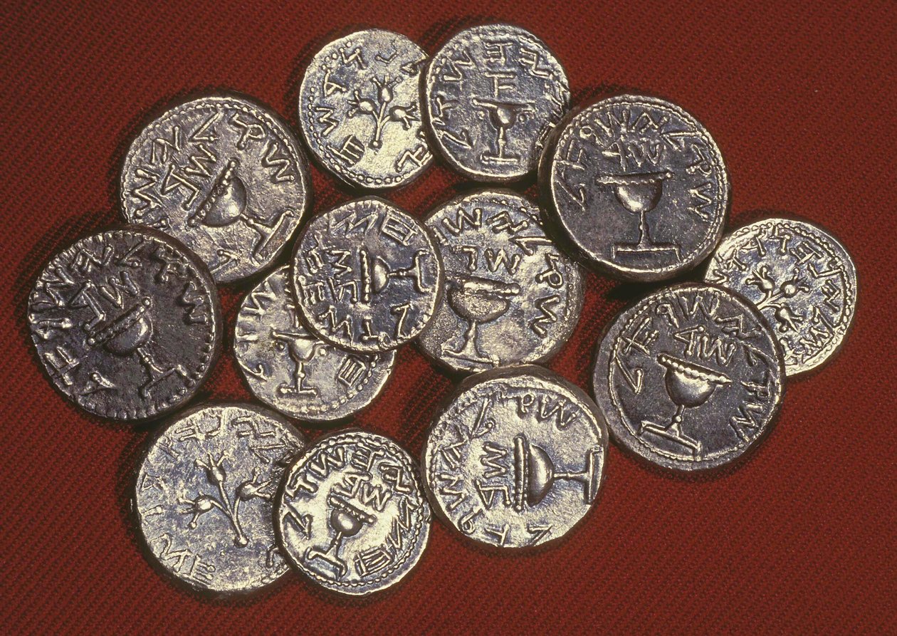 Un tesoro de siclos, Jerusalén herodiana, c.66-70 d.C. de Jewish School