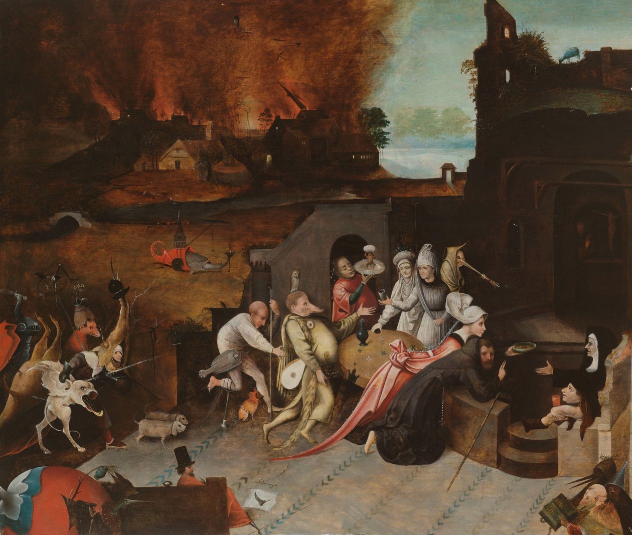 La tentación de San Antonio de Jheronimus Bosch (copy after)