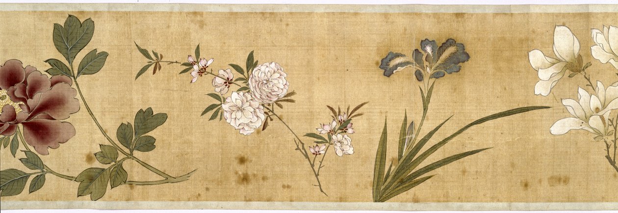 Cien flores, principios del siglo XVII (detalle) de Jiayan Chen
