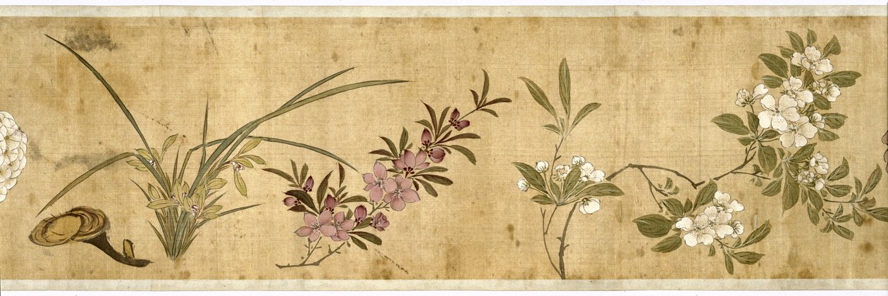 Cien flores, principios del siglo XVII (detalle) de Jiayan Chen