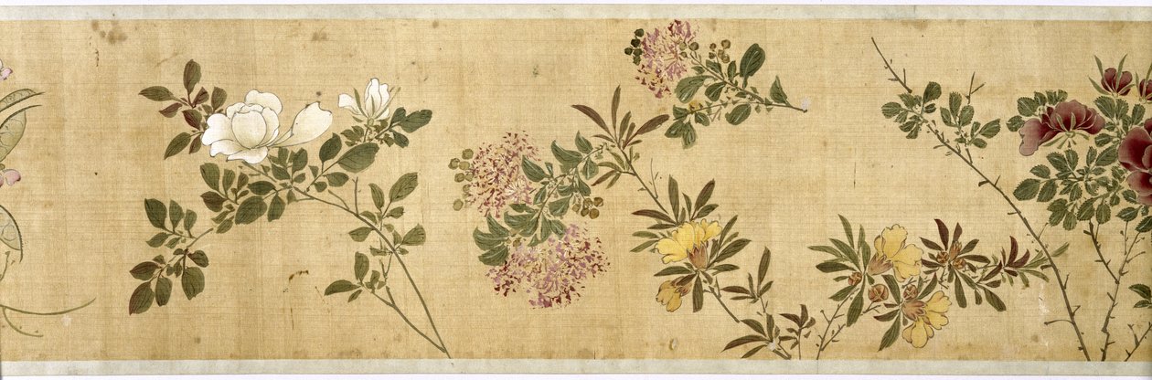 Cien flores, principios del siglo XVII (detalle) de Jiayan Chen