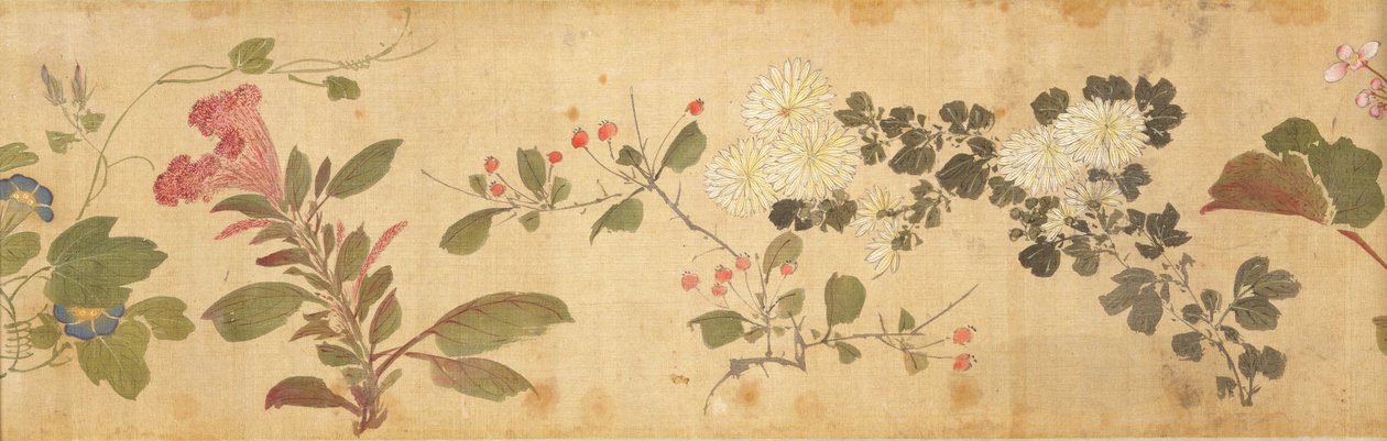 Cien flores, principios del siglo XVII (detalle) de Jiayan Chen