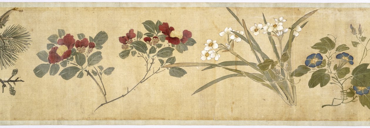 Cien flores, principios del siglo XVII (detalle) de Jiayan Chen