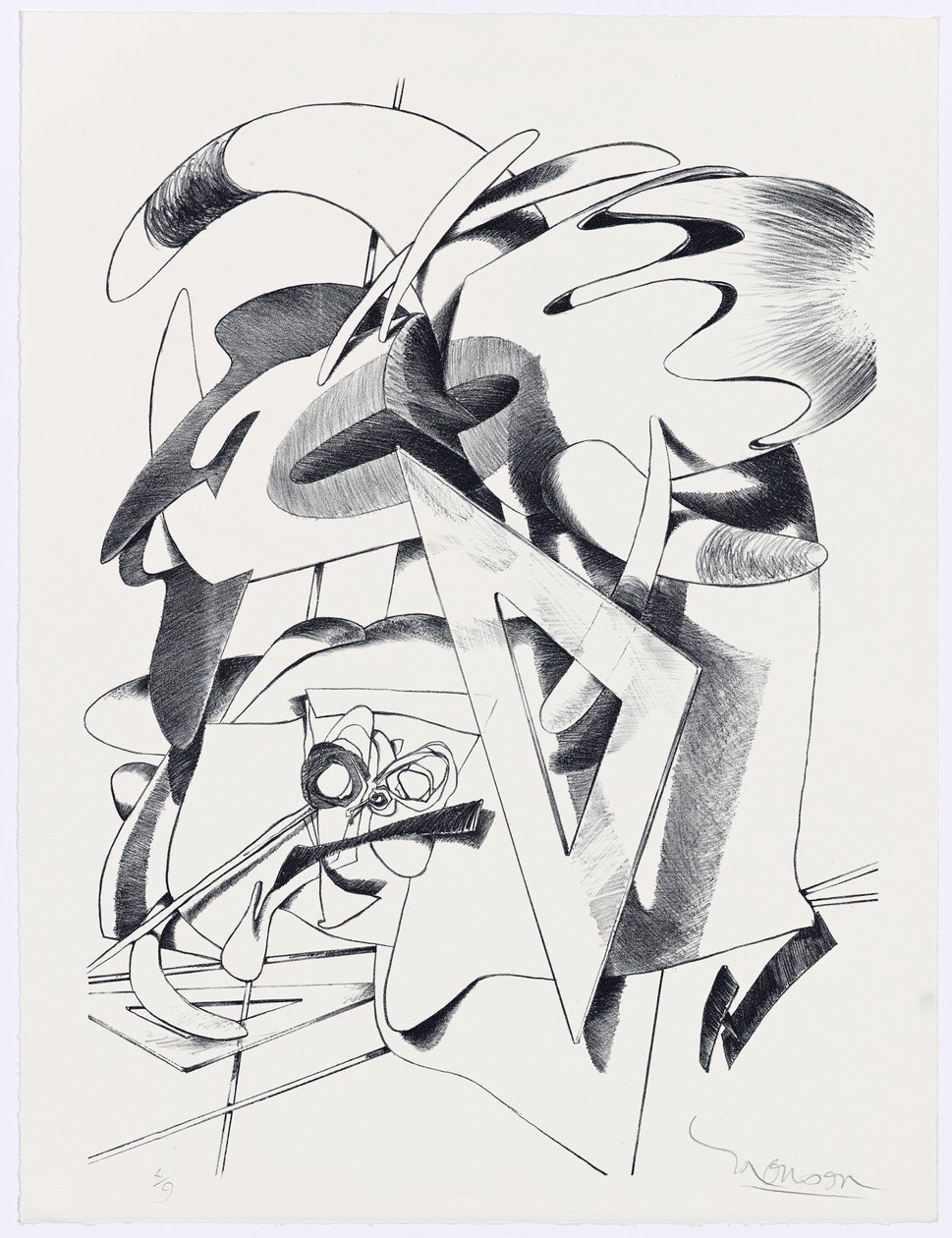 Abstracción con triángulo de Jim Monson