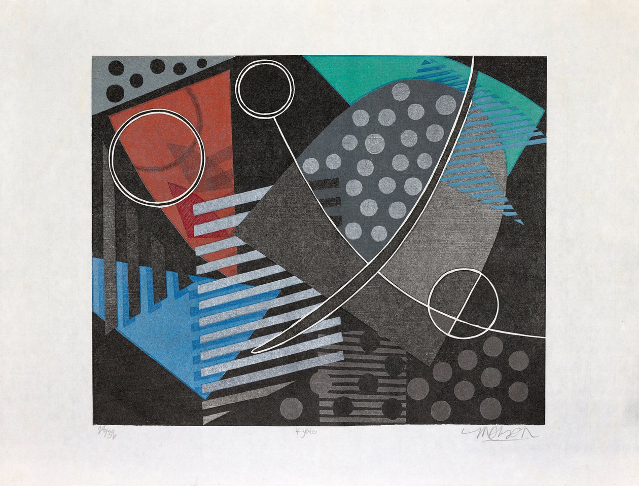 Kioto, 2017 (xilografía) de Jim Monson