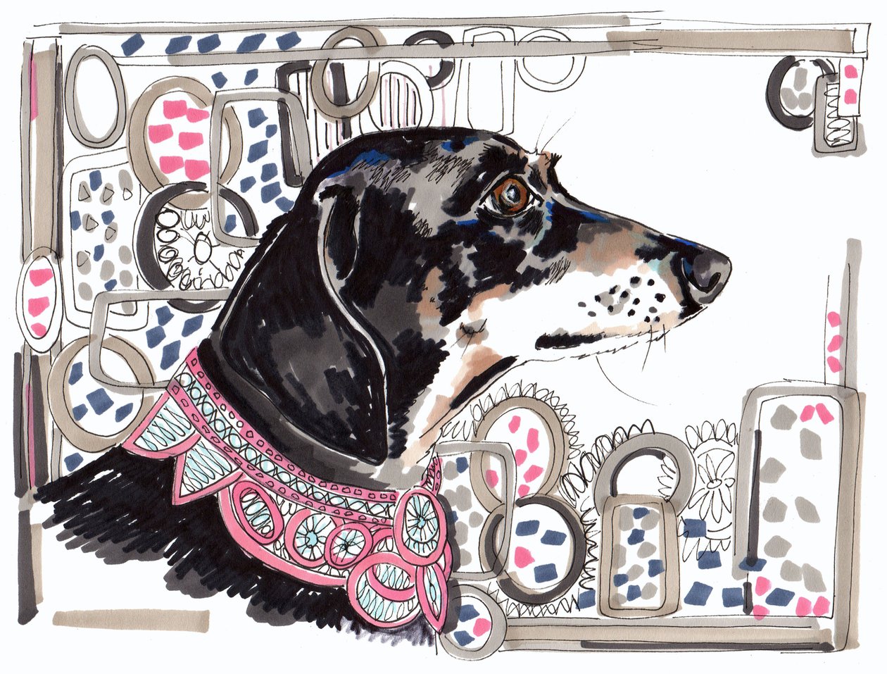 Lacey el Dachshund, 2013 de Jo Chambers