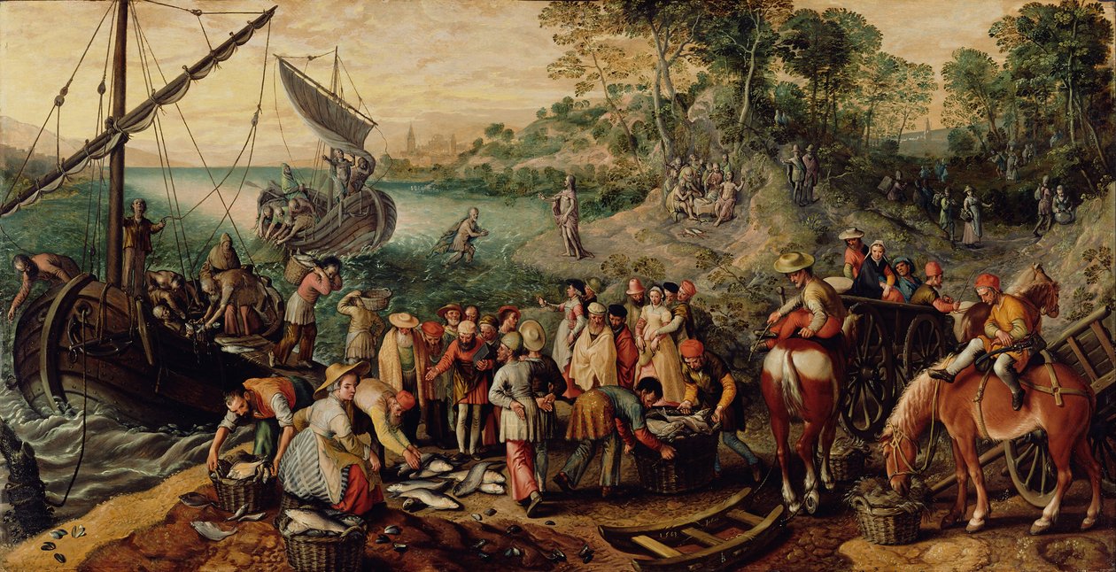 La pesca milagrosa de Joachim Beuckelaer
