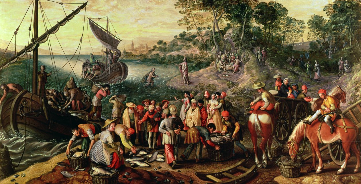 La Pesca Milagrosa de Joachim Beuckelaer