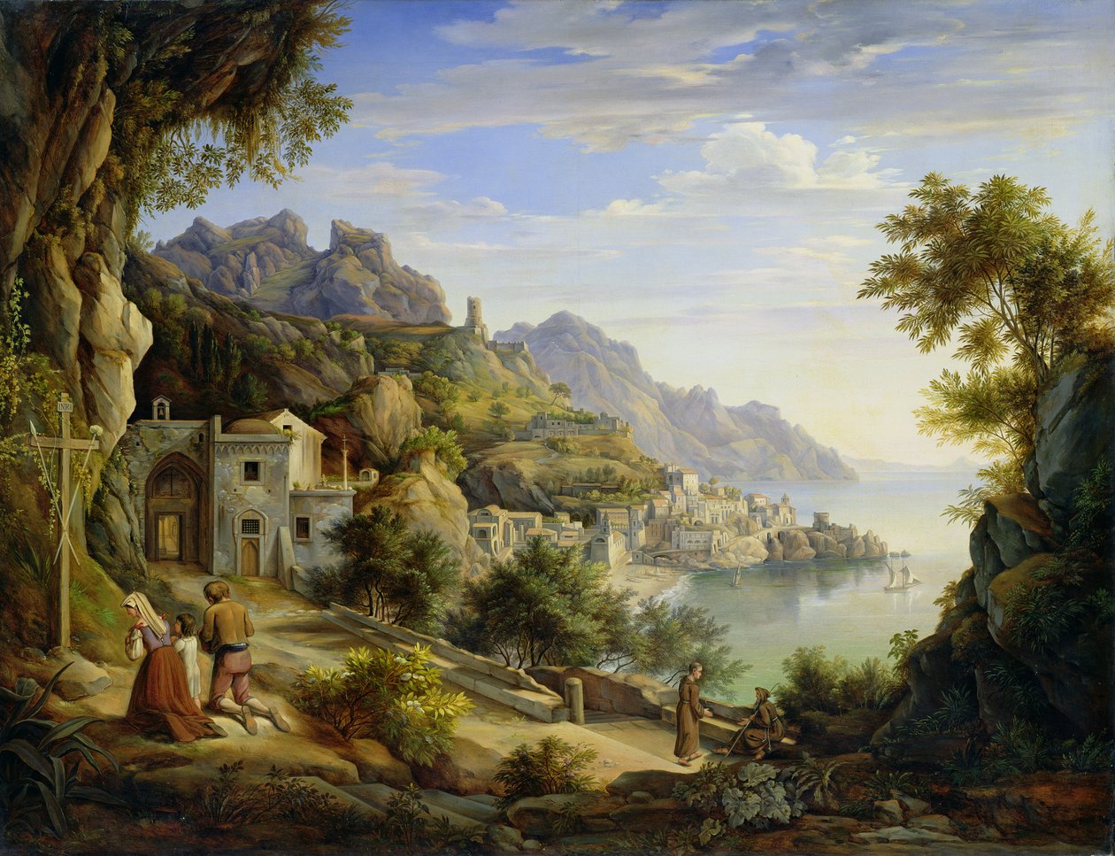 En el Golfo de Salerno, 1826 de Joachim Faber