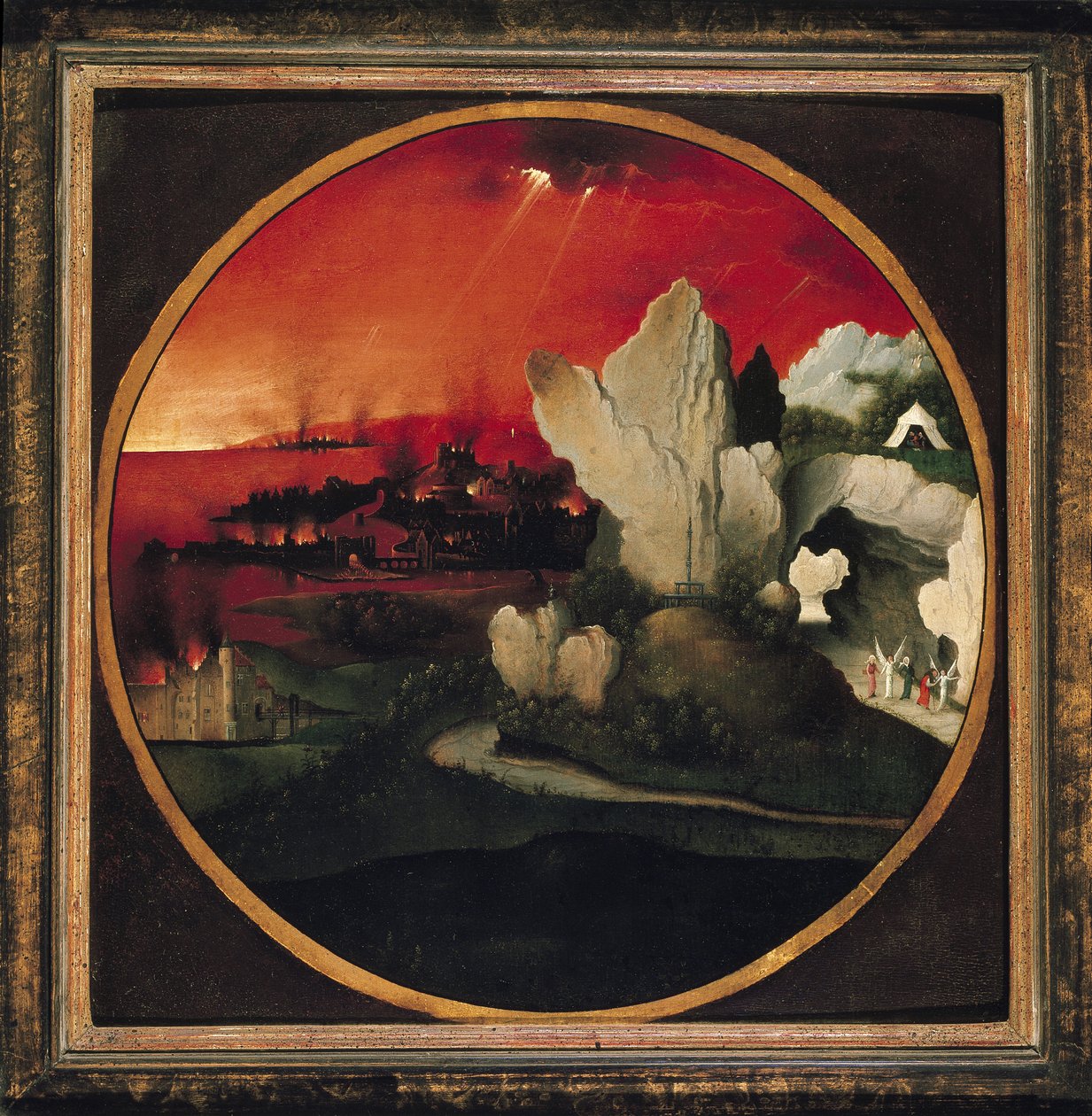 La destrucción de Sodoma y Gomorra, siglo XVI de Joachim Patinir