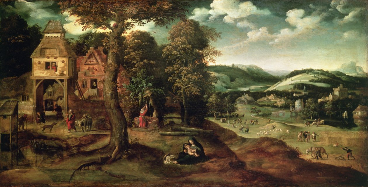 El descanso en la huida a Egipto de Joachim Patinir