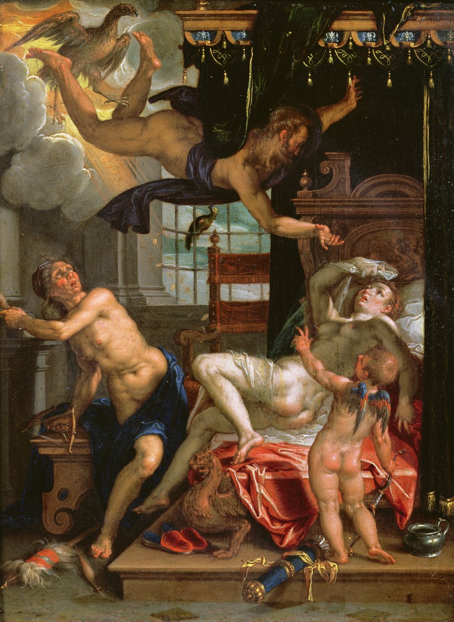 Júpiter y Dánae de Joachim Wtewael or Utewael