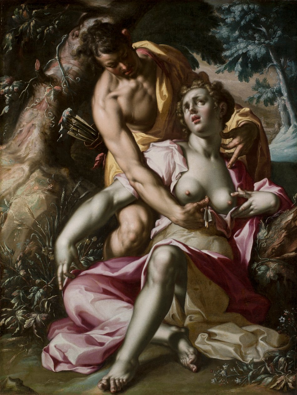 Céfalo y Procris (La muerte de Procris) de Joachim Anthonisz Wtewael