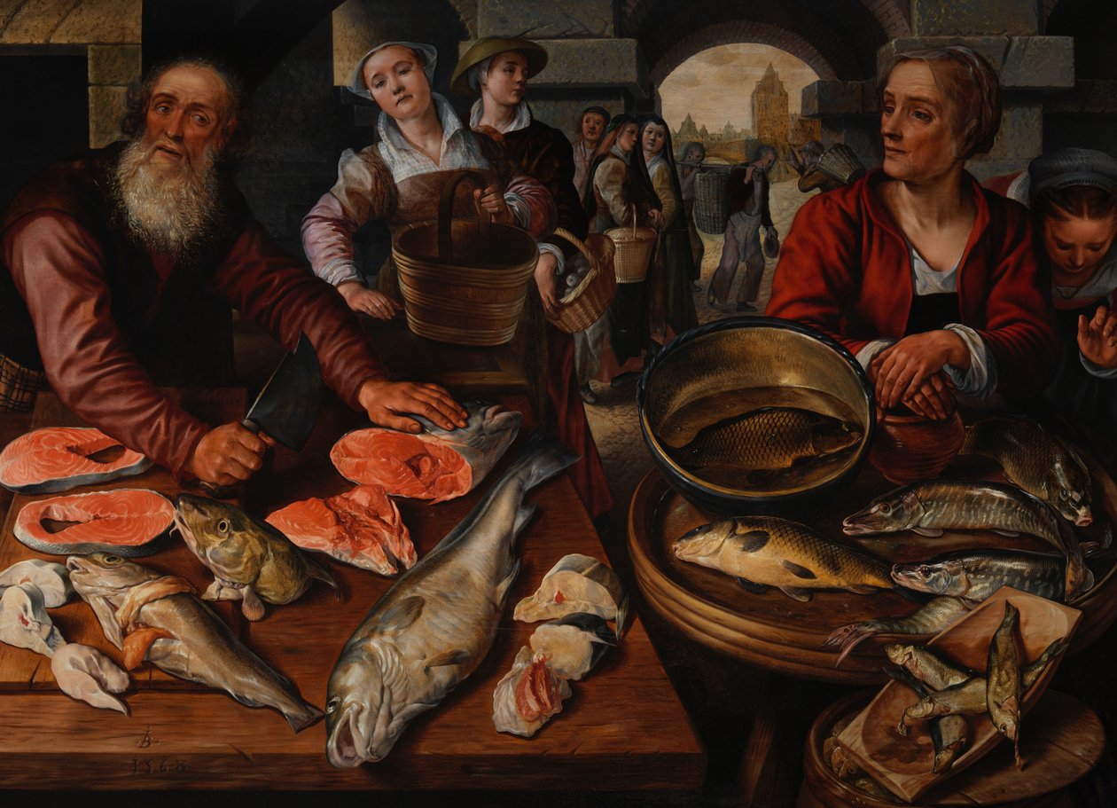Mercado de pescado, 1568 de Joachim Beuckelaer