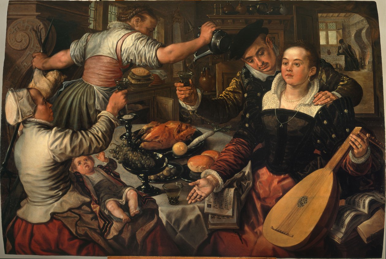 Escena de cocina con concierto de Joachim Beuckelaer