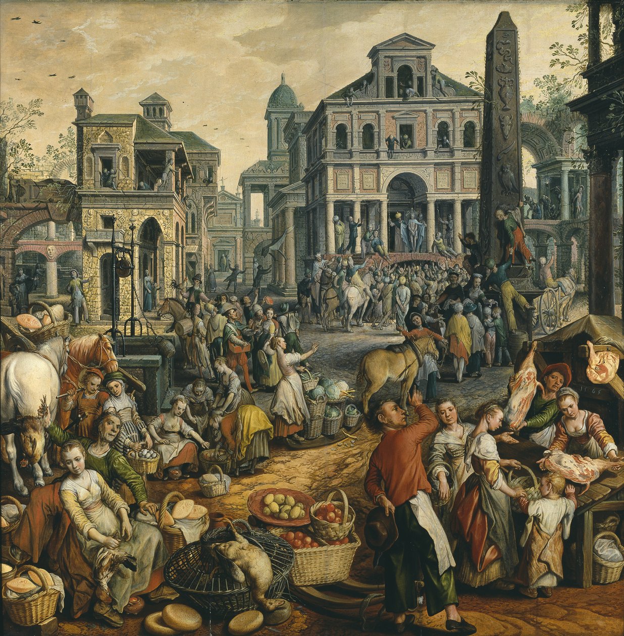 Escena de mercado con Ecce Homo, 1565 de Joachim Beuckelaer