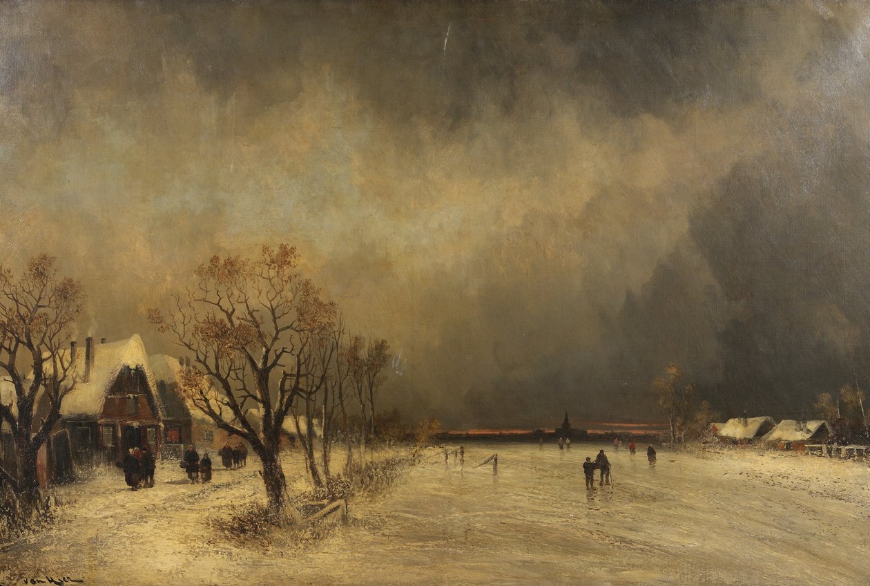 En el Agarre del Invierno, c.1900 de Joachim Hierschl Minerbi