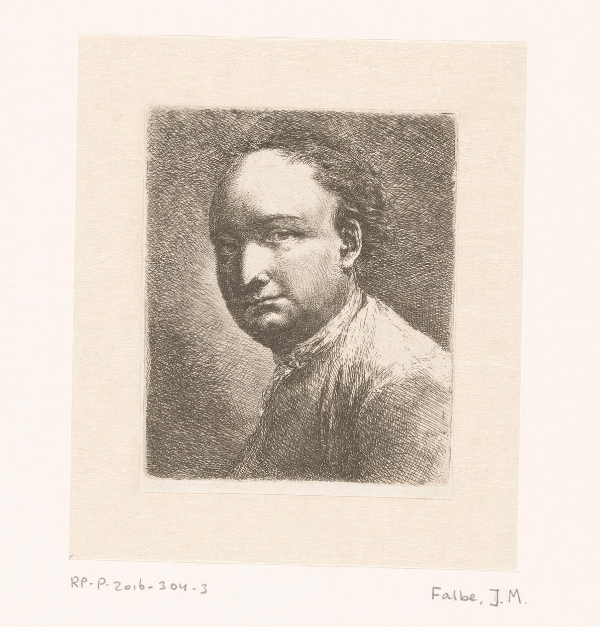Retrato del pintor Johann Harper de Joachim Martin Falbe