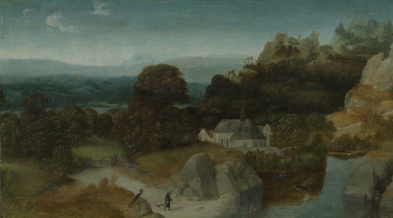 Paisaje con la Tentación de San Antonio Abad de Joachim Patinir (workshop of)