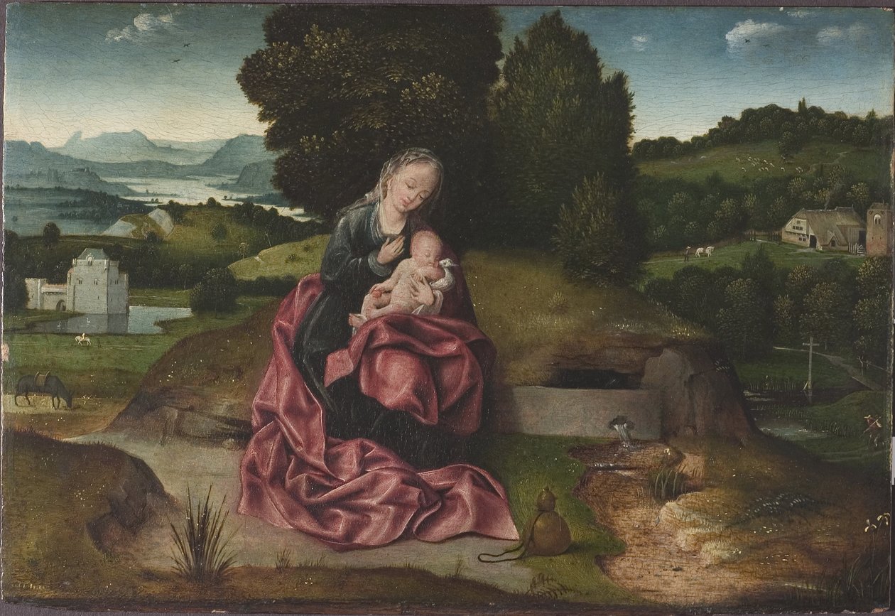El descanso durante la huida a Egipto de Joachim Patinir