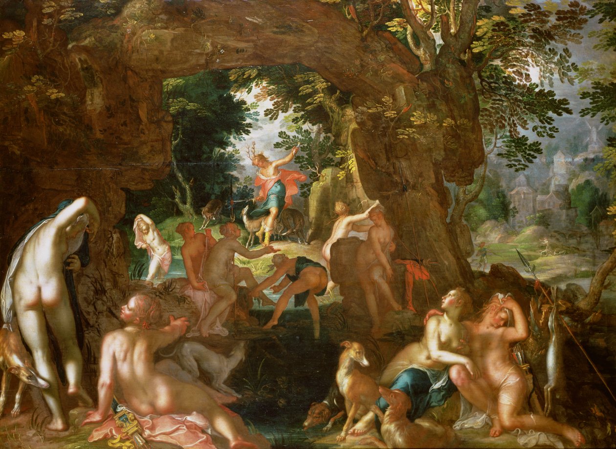 Diana y Acteón, 1607 de Joachim Wtewael or Utewael