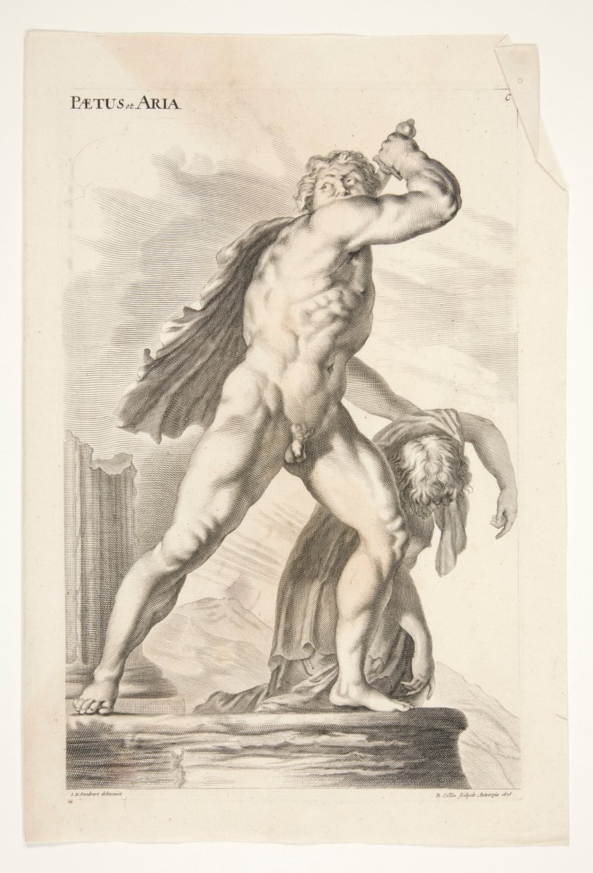 Paetus y Aria, de Esculturas de antigua admiración de Joachim von Sandrart