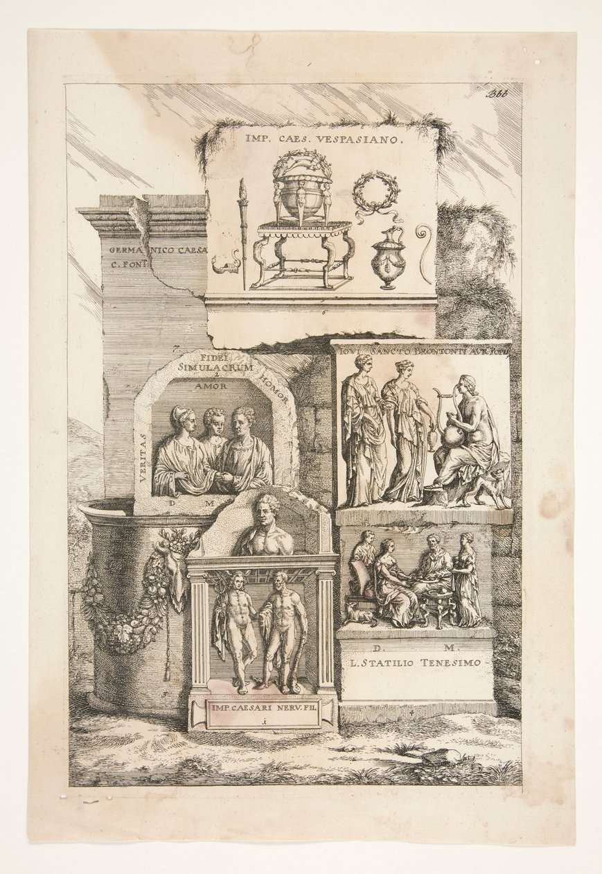 Relieves Romanos con Inscripciones de Joachim von Sandrart
