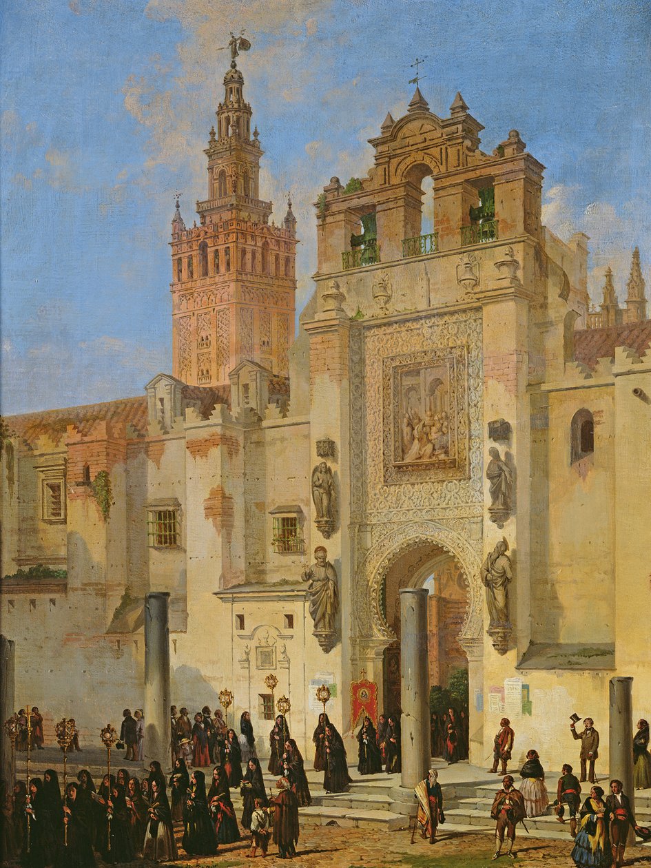 Procesión religiosa en Sevilla de Joachin Dominguez Becquer