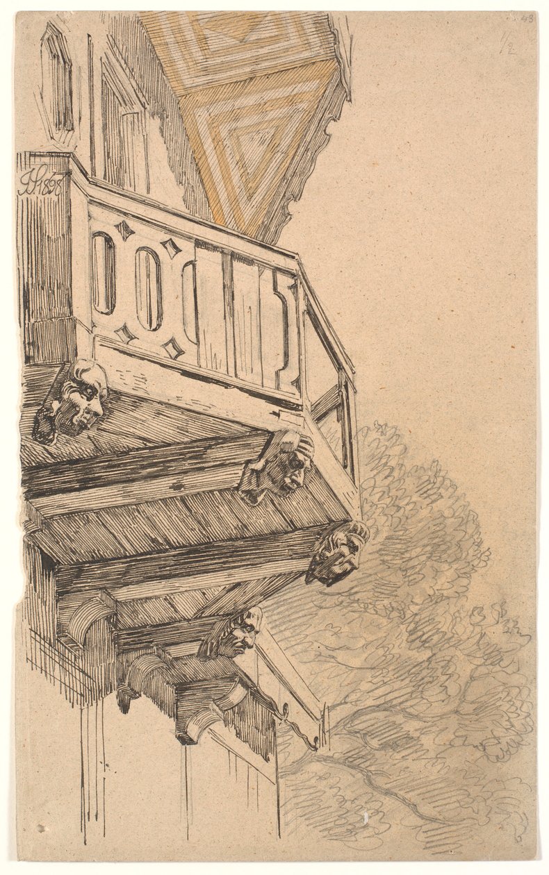 Un ala de la villa de H.C. Aggersborg en Classens Have de Joakim Frederik Skovgaard