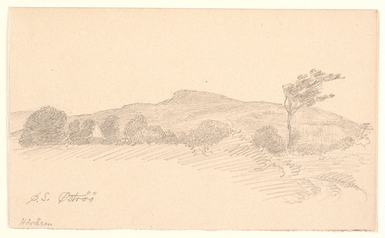 Paisaje con vista hacia la cresta Höråsen. Öströö de Joakim Frederik Skovgaard