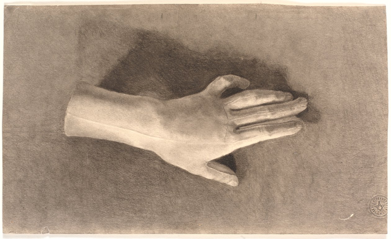 Estudio de mano de yeso de Joakim Frederik Skovgaard