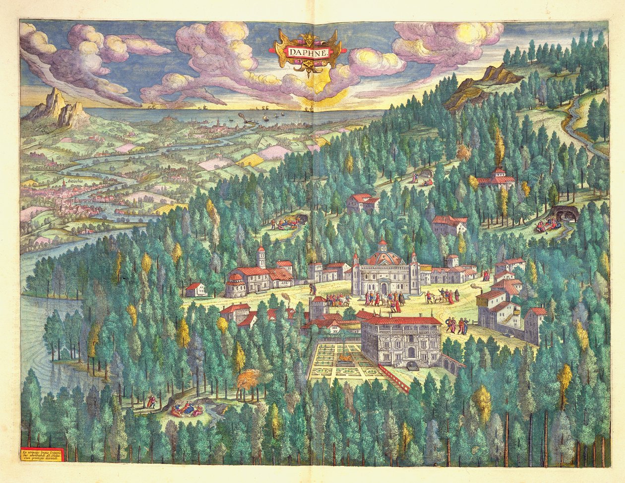 Mapa antiguo de Daphne del 