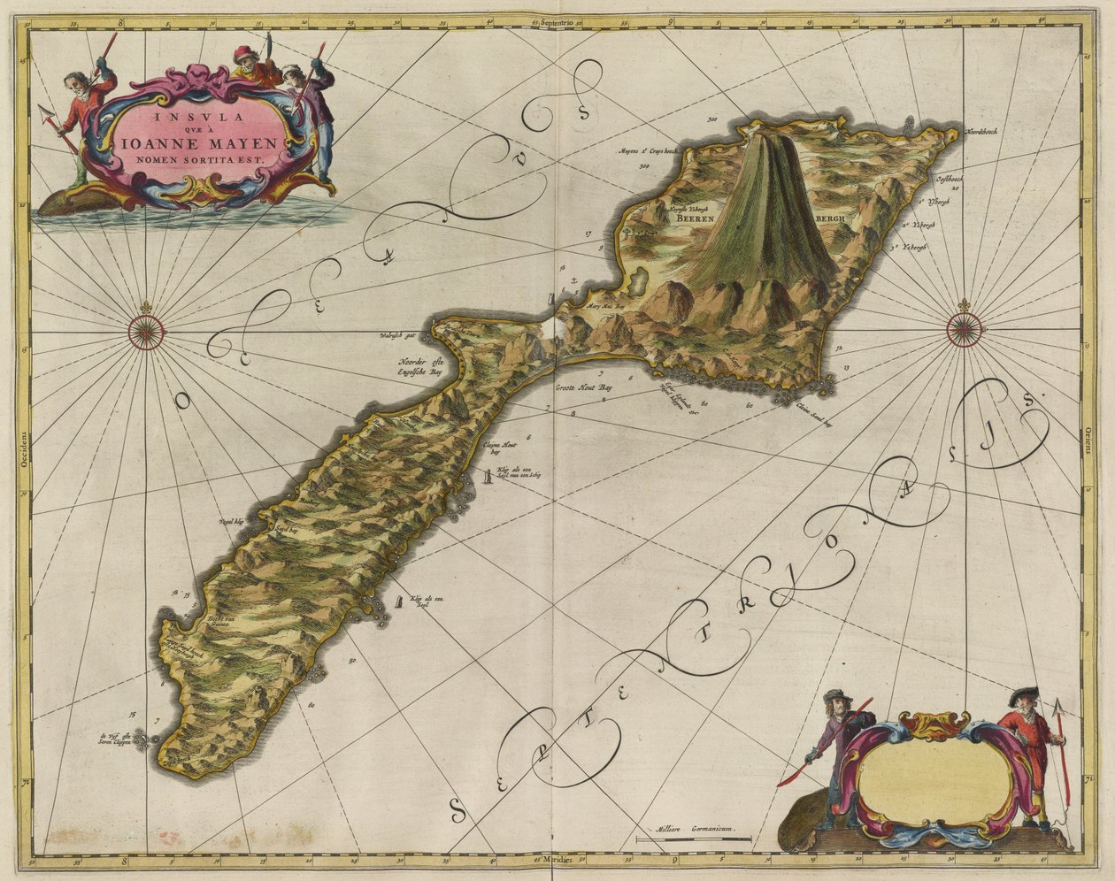 Insula Qvæ Ioanne Mayen nomen sortita est de Joan Blaeu