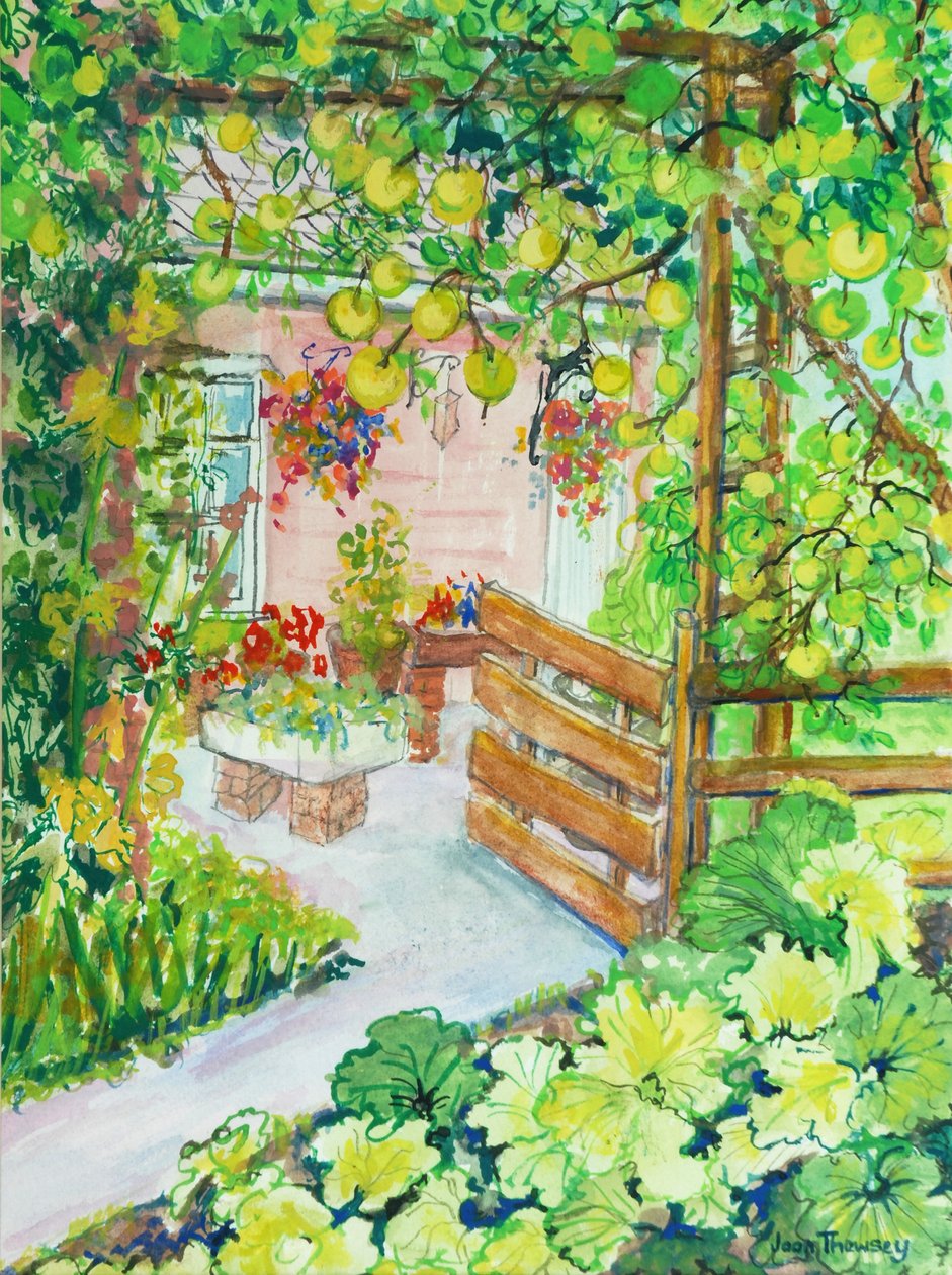 Ruibarbo y manzanas, Red Cottage Studios Suffolk, 2011 de Joan Thewsey