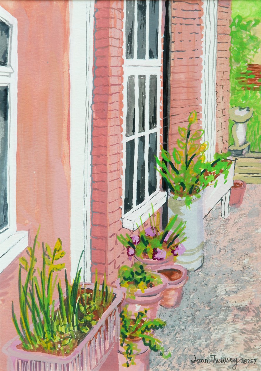 Vista desde la Ventana de la Cocina de la Cabaña con Plantas, 2010 de Joan Thewsey