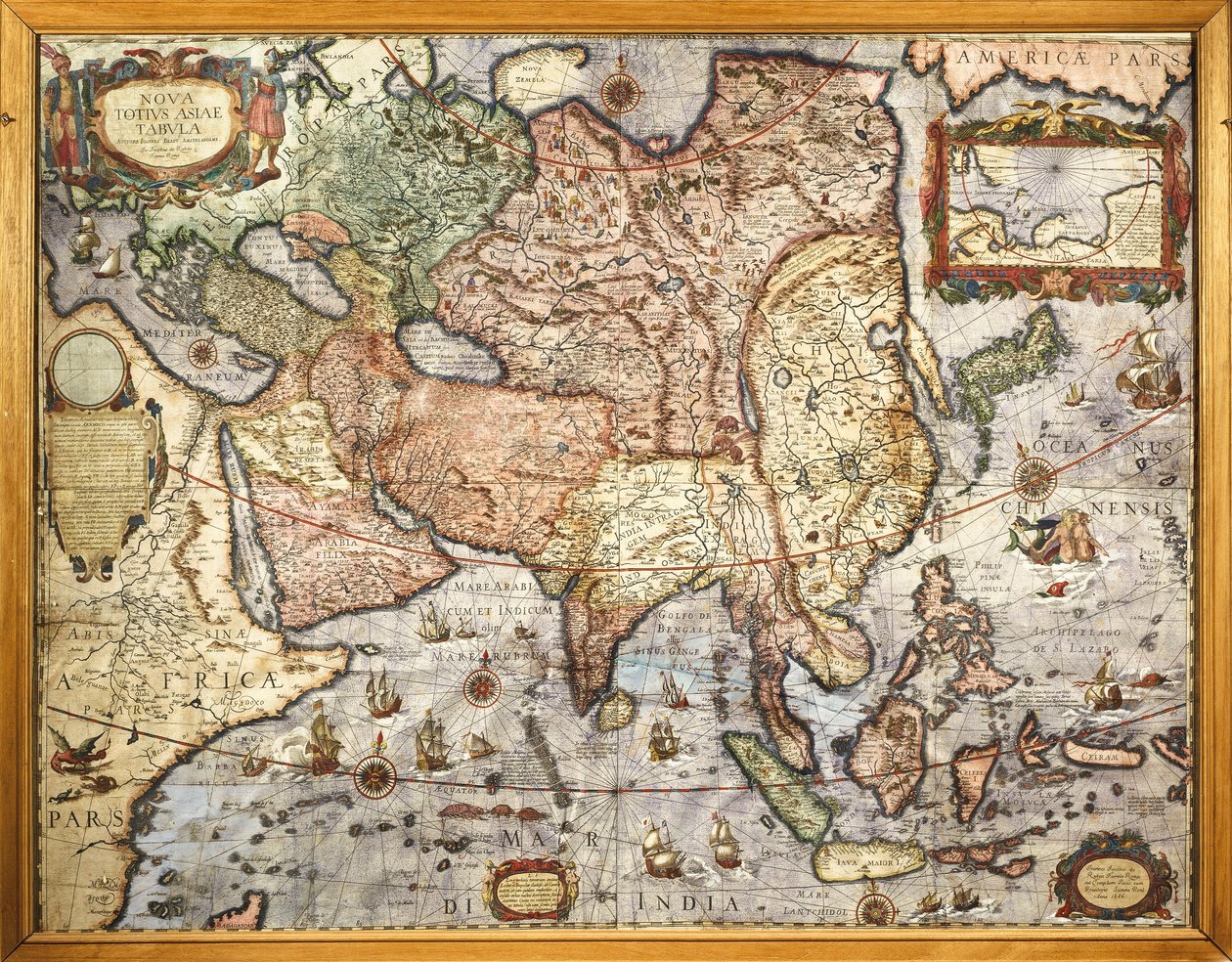 Mapa de Asia. Del Atlas de Joan Blaeu (1596-1673), impreso en 1686 de Joan Blaeu