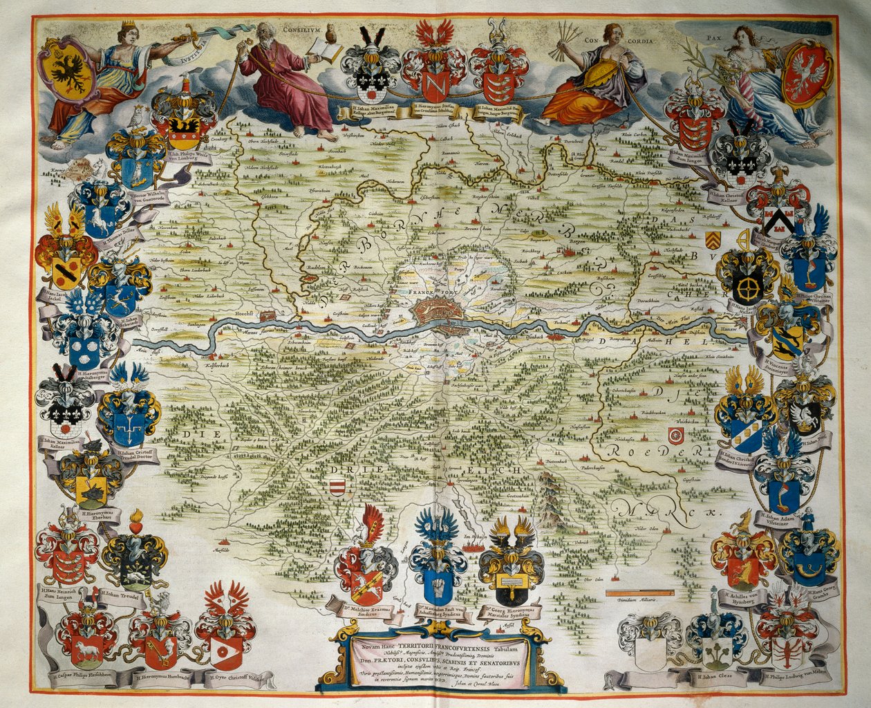 Frankfurt y su territorio, Volumen III, Atlas Maior, grabado en cobre, Ámsterdam de Joan Blaeu
