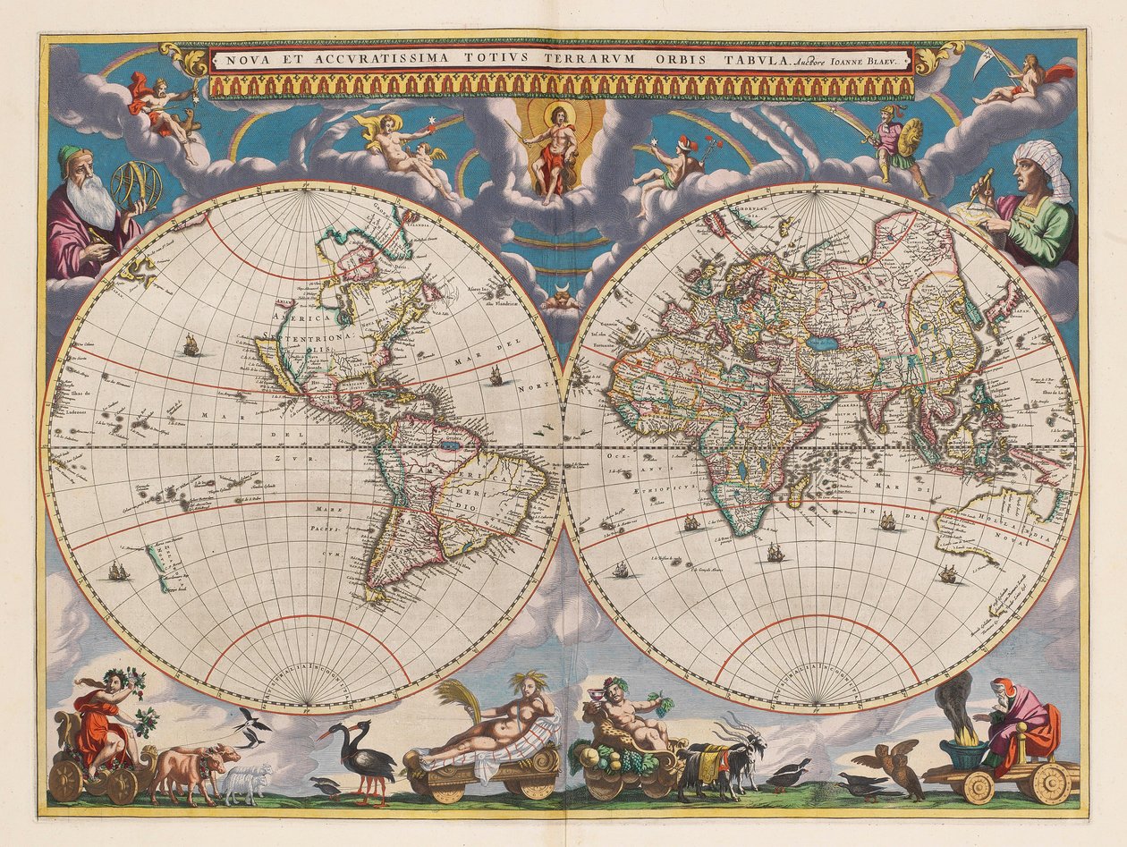 Le grand atlas, ou cosmographie Blauiane, en laquelle est exactement descrit la terre, la mer, et le ciel, vol.I de Joan Blaeu