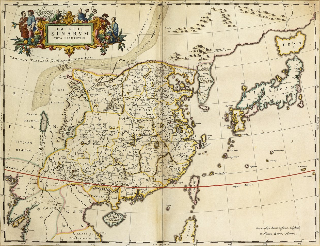 Mapa de China, de "Atlas Maior Sive Cosmographia Blaviana", 1662 de Joan Blaeu