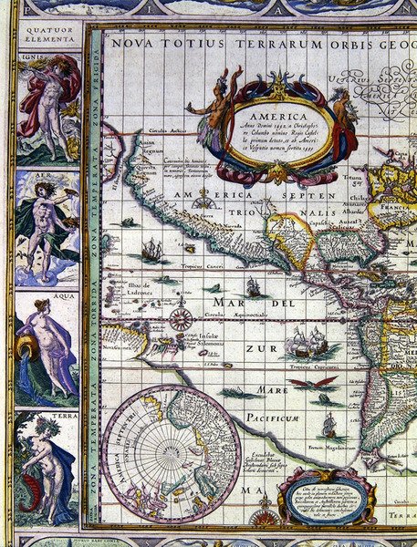 Los Cuatro Elementos: Fuego, Aire, Agua y Tierra de Joan Blaeu