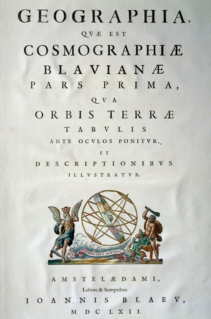 Página de título de la Parte I del Atlas Maior, por Joan Blaeu (1596-1673) de Joan Blaeu