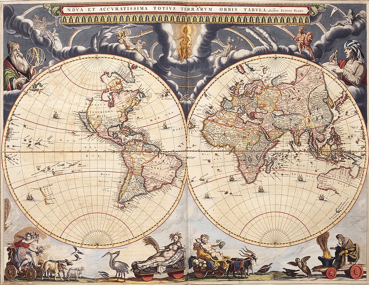 Mapa del mundo del Atlas Blaeu de Joan Blaeu