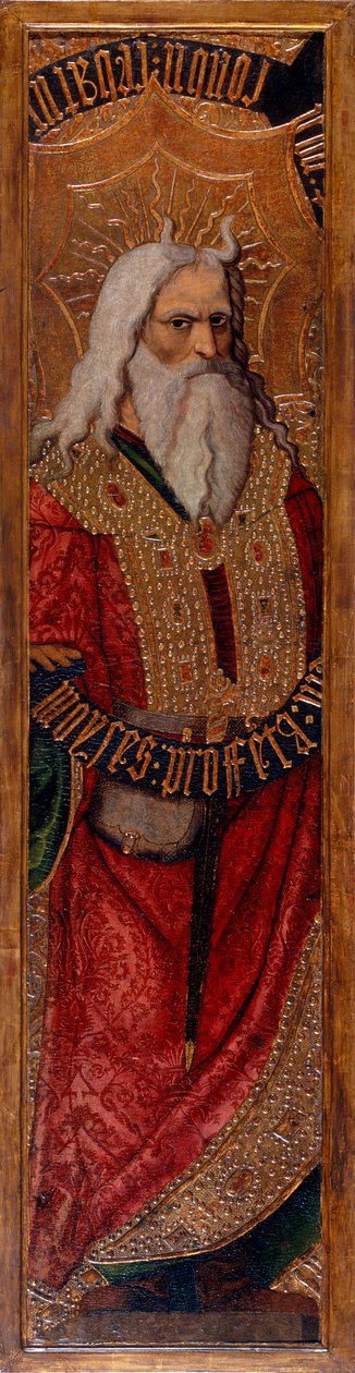 Moisés - Pintura de Joan Gasco (activo 1500-1529) - c. 1500 - Témpera sobre tabla - 294,4x55,9 - Museu Nacional d
