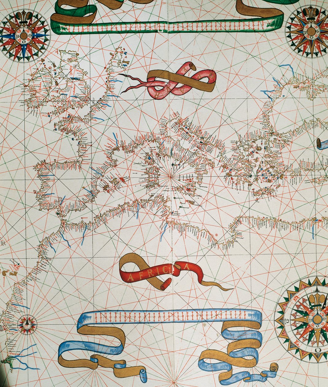 Mapa de Europa y costas del Norte de África, 1587 de Joan Martines