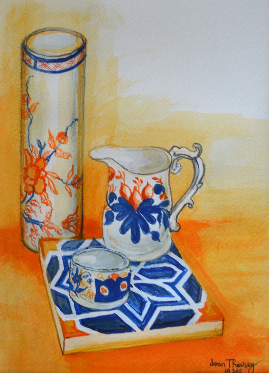 Cuenco Chino y Azulejo de Joan Thewsey