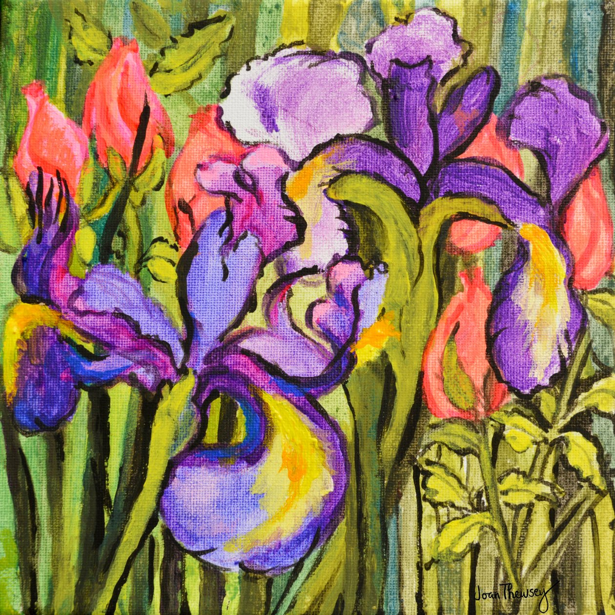 Iris y Rosas, 2017 de Joan Thewsey
