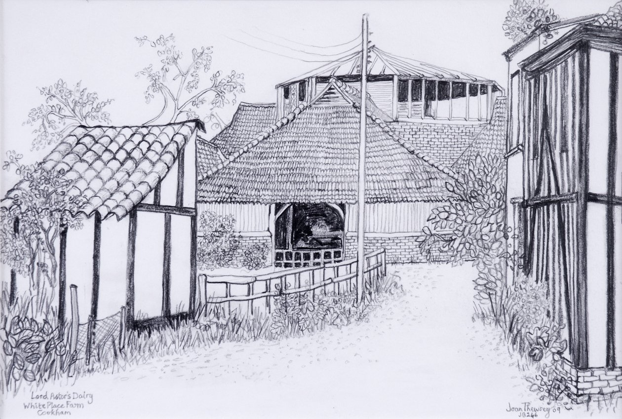 Lechería de Lord Astor, White Place Farm, Cookham 2012 de Joan Thewsey