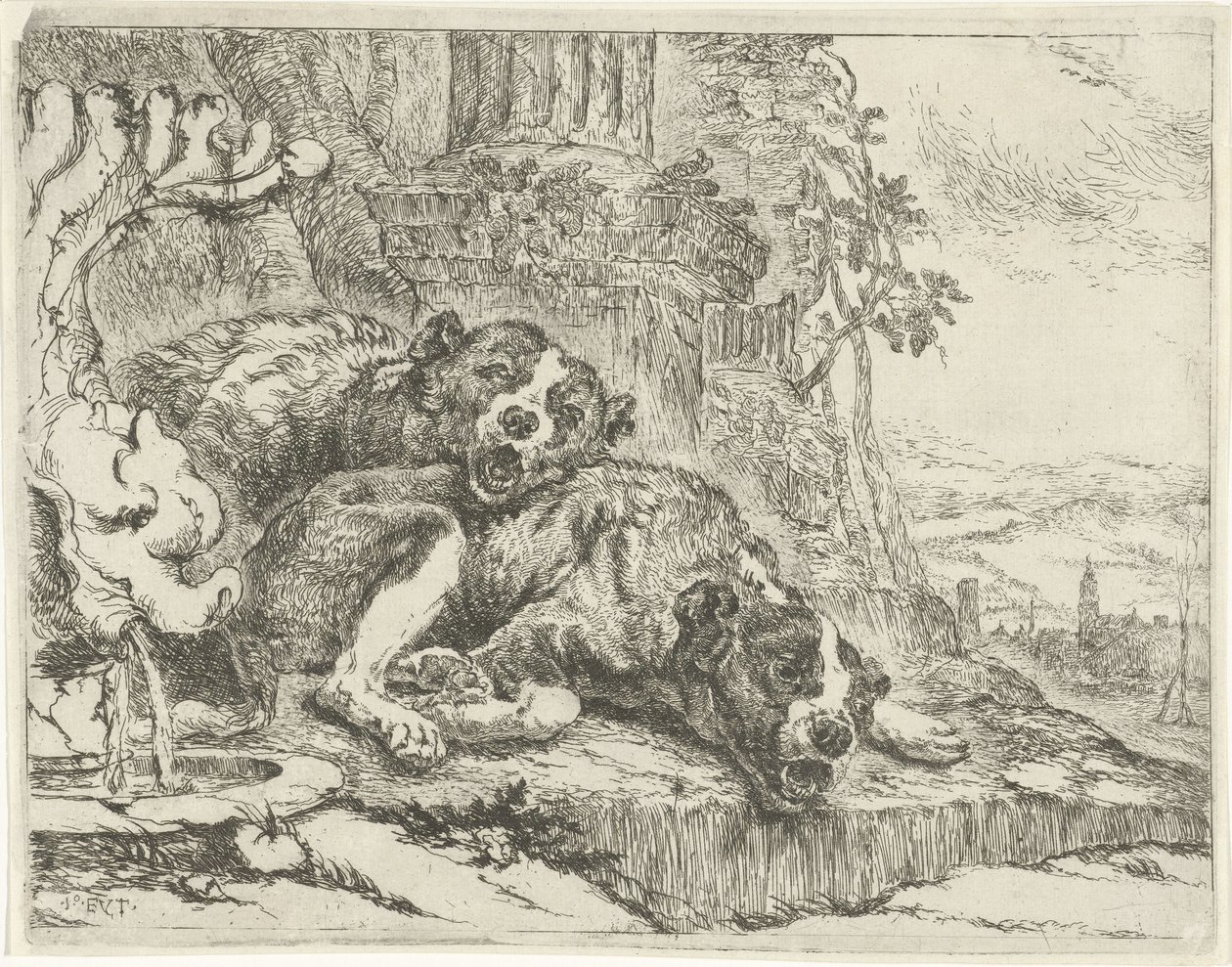 Dos perros mentirosos Perros (título de la serie) de Joannes Fijt